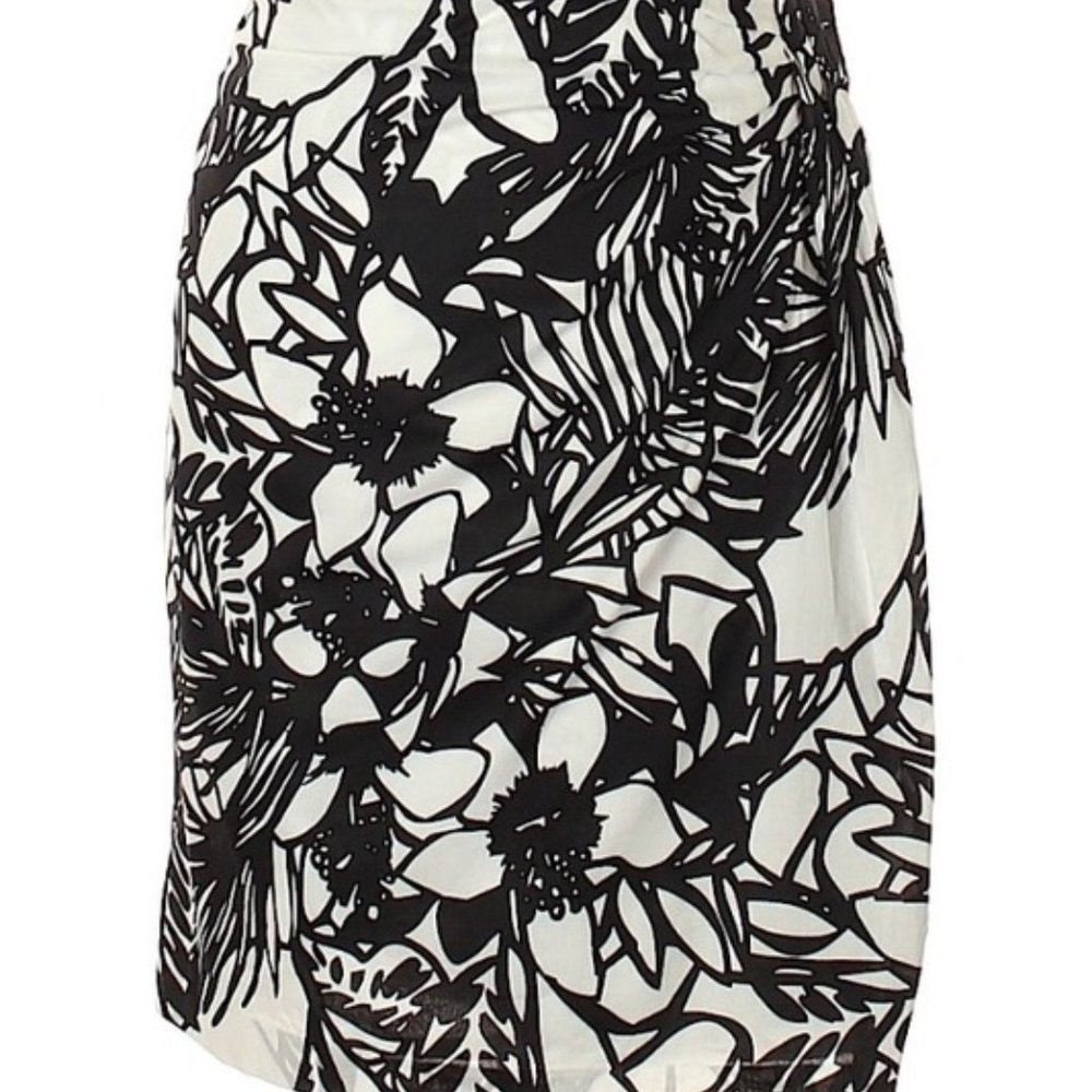 Lane Bryant Floral Button Wrap Skirt